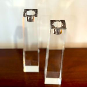 Signed crystal candle holder’s